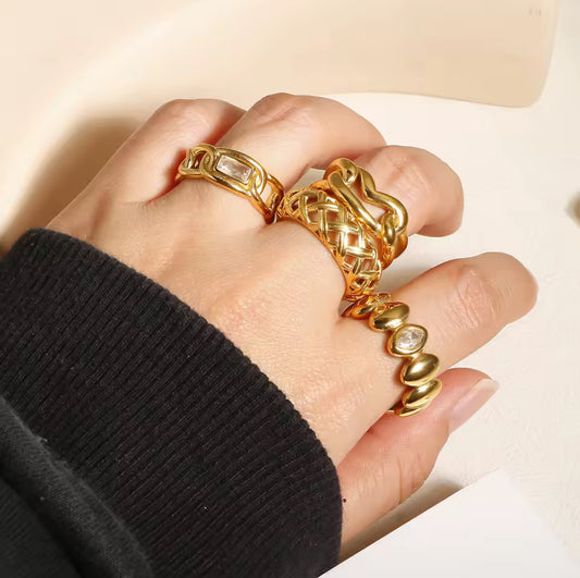 Anillo - PREMIUM | ✨Chapado en oro PVD 18K | 💦 Waterproof