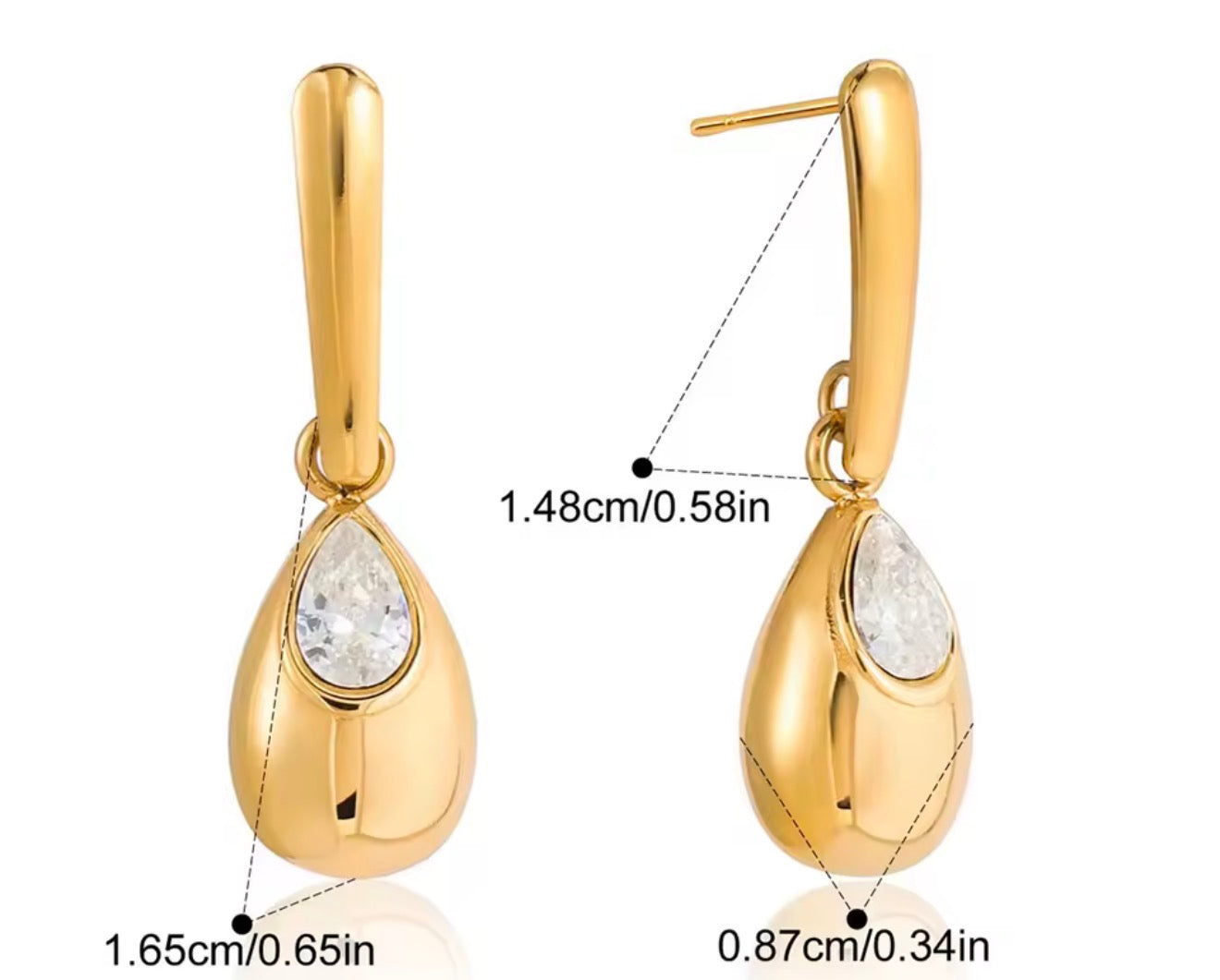 Aretes - PREMIUM | ✨Chapado en oro PVD 18K | 💦 Waterproof