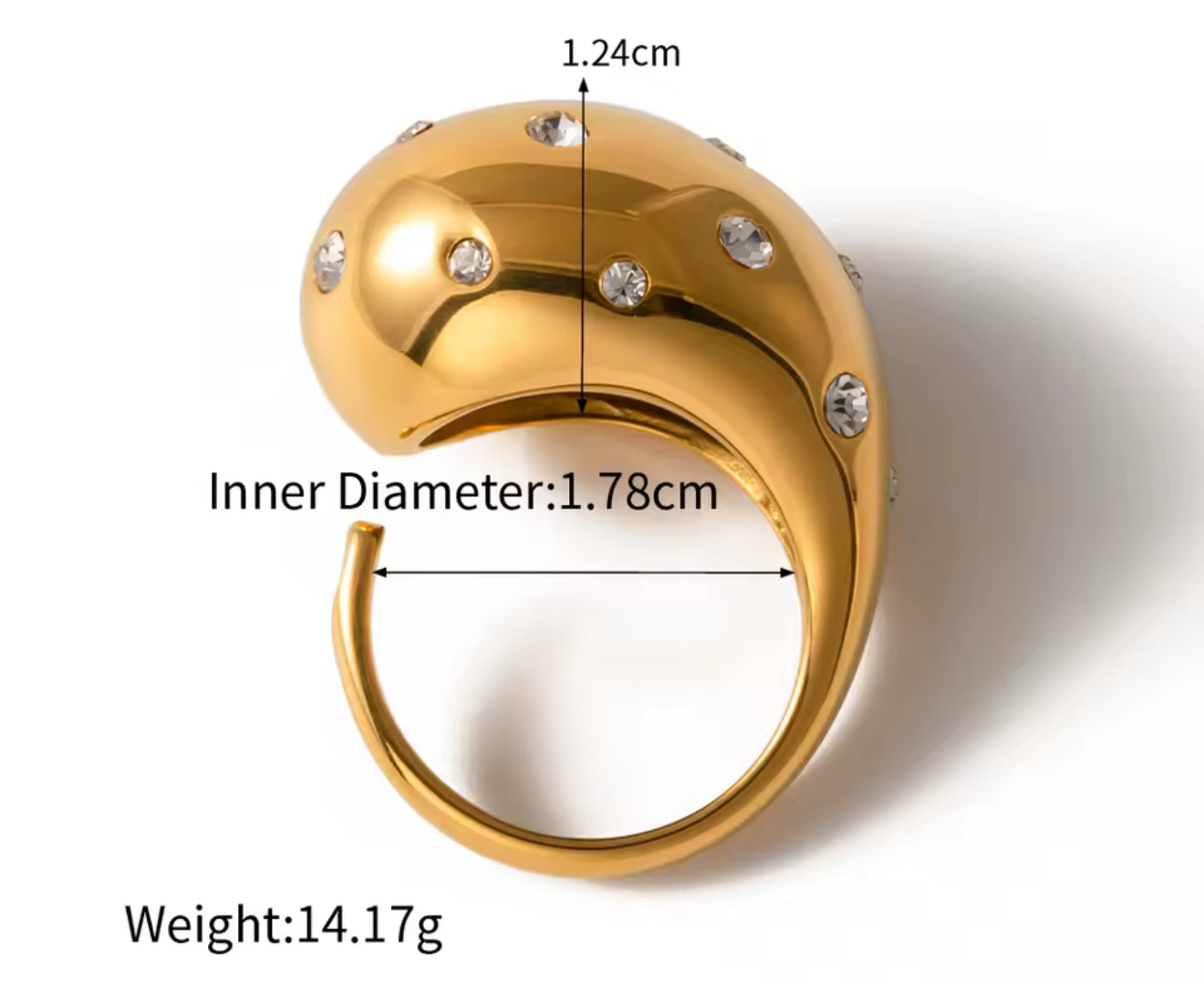 Anillo - PREMIUM | ✨Chapado en oro PVD 18K | 💦 Waterproof