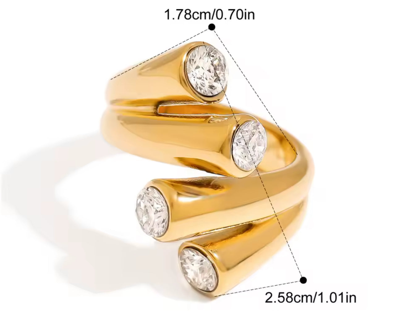 Anillo - PREMIUM | ✨Chapado en oro PVD 18K | 💦 Waterproof