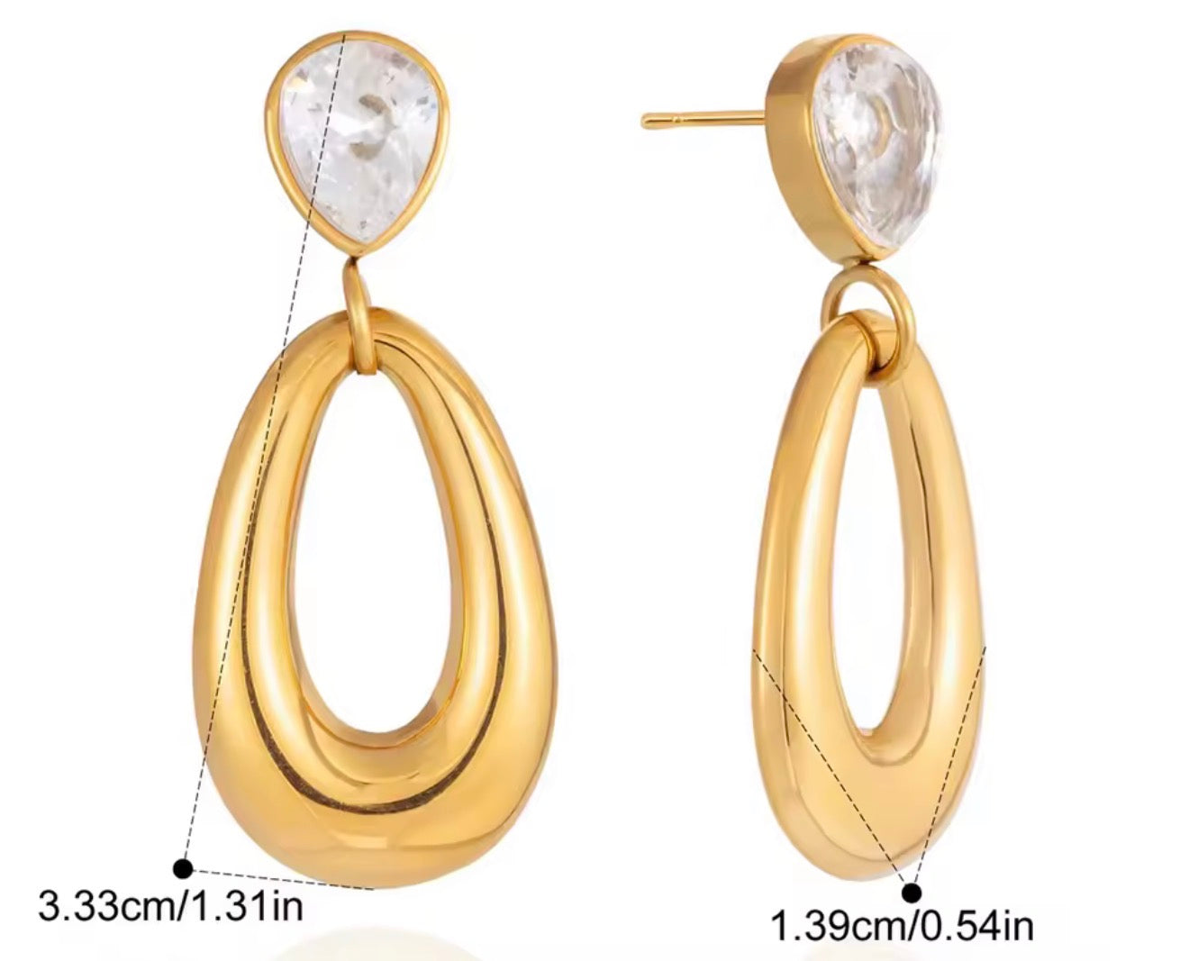 Aretes - PREMIUM | ✨Chapado en oro PVD 18K | 💦 Waterproof