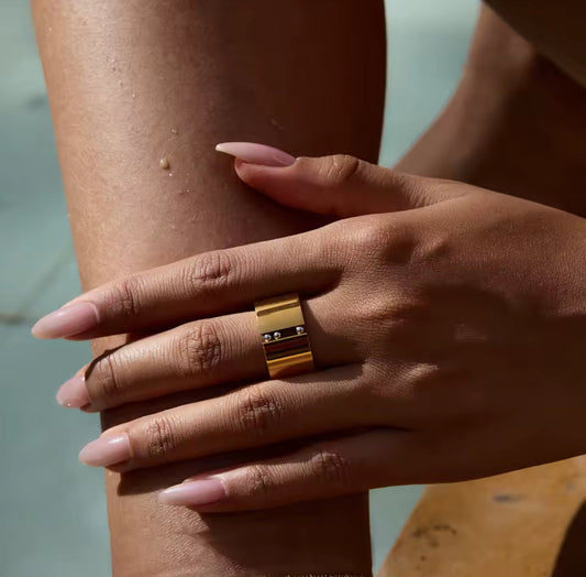 Anillo - PREMIUM | ✨Chapado en oro PVD 18K | 💦 Waterproof