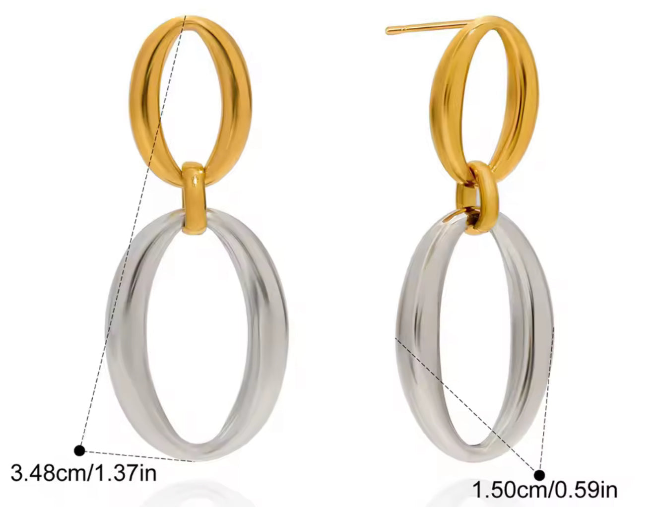 Aretes - PREMIUM | ✨Chapado en oro PVD 18K | 💦 Waterproof