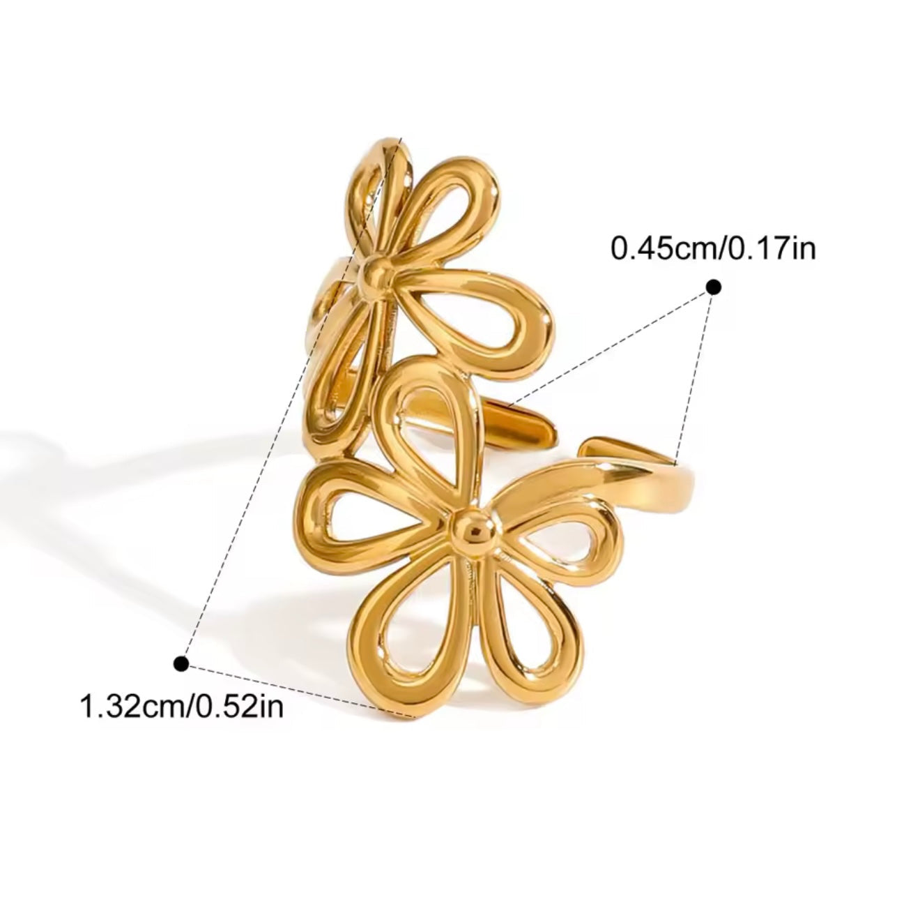 Anillo - PREMIUM | ✨Chapado en oro PVD 18K | 💦 Waterproof