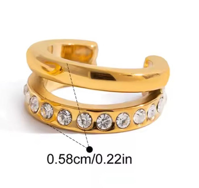 Earcuff - PREMIUM | ✨Chapado en oro PVD 18K | 💦 Waterproof