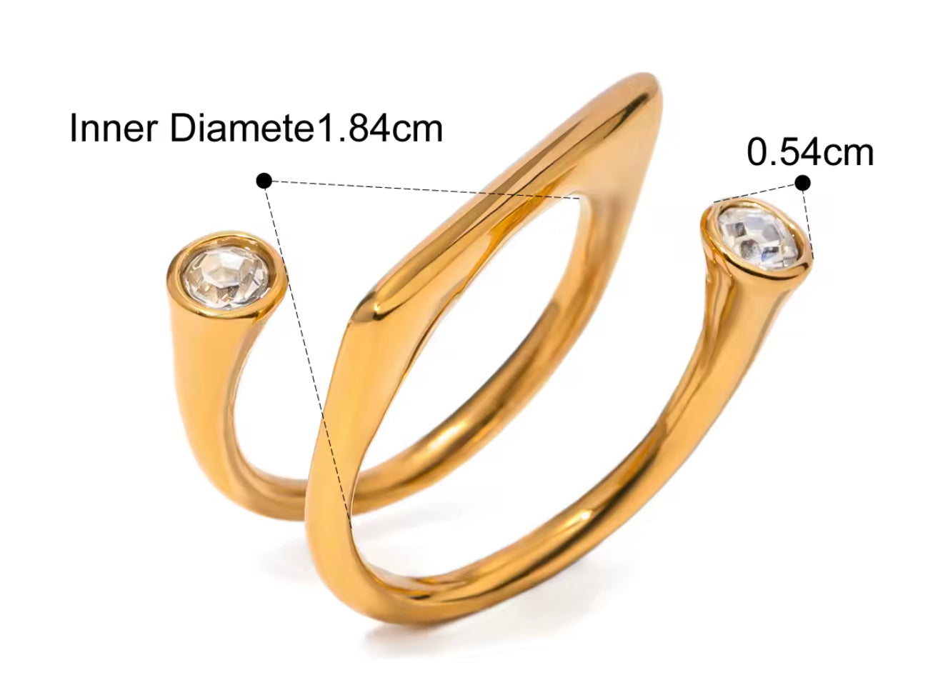 Anillo - PREMIUM | ✨Chapado en oro PVD 18K | 💦 Waterproof