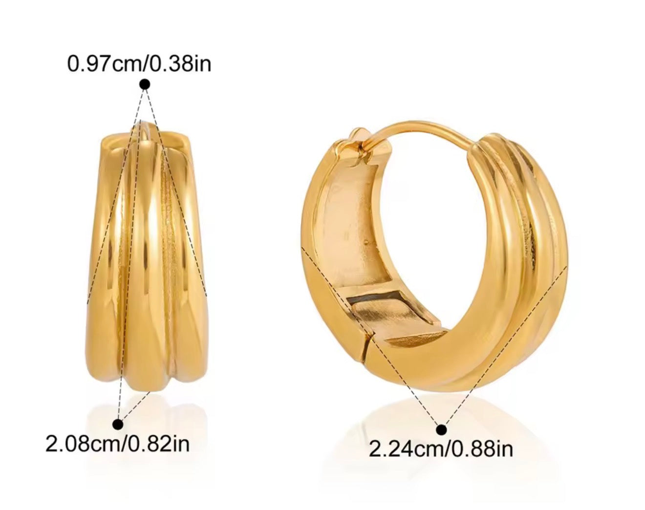 Aretes - PREMIUM | ✨Chapado en oro PVD 18K | 💦 Waterproof