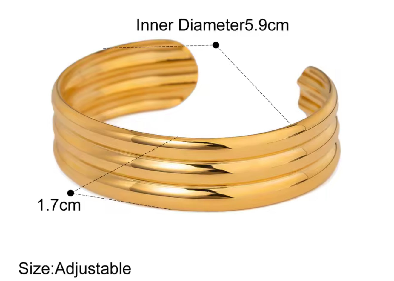 Brazalete - PREMIUM | ✨Chapado en oro PVD 18K | 💦 Waterproof