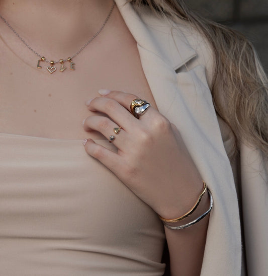 Anillo - PREMIUM | ✨Chapado en oro PVD 18K | 💦 Waterproof