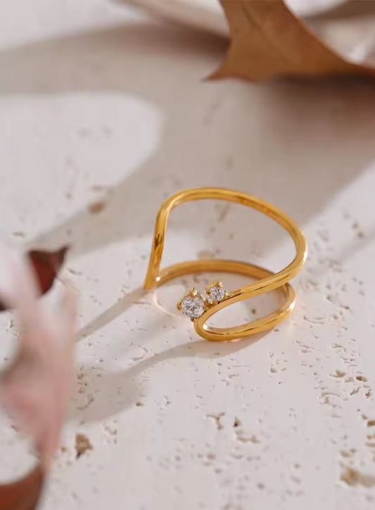 Anillo - PREMIUM | ✨Chapado en oro PVD 18K | 💦 Waterproof