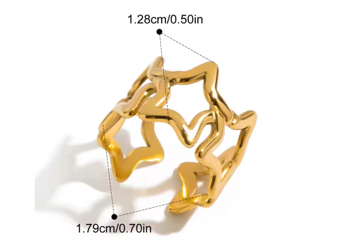 Anillo - PREMIUM | ✨Chapado en oro PVD 18K | 💦 Waterproof