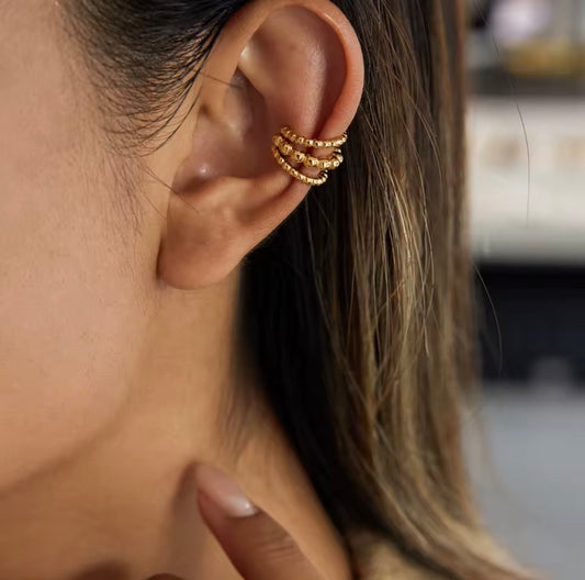 Earcuff - PREMIUM | ✨Chapado en oro PVD 18K | 💦 Waterproof