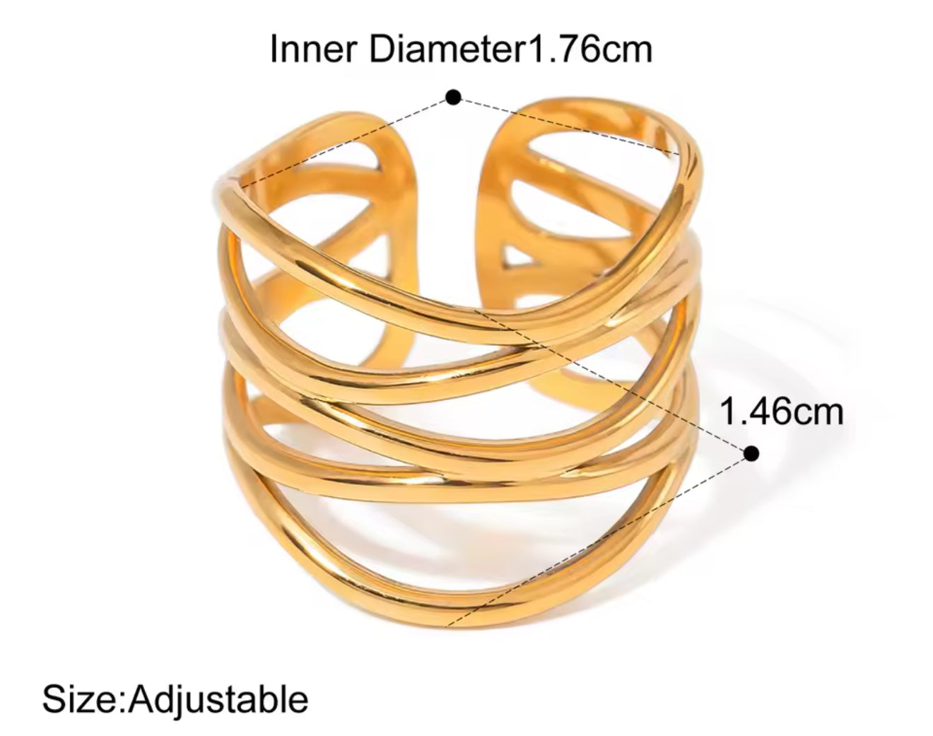 Anillo - PREMIUM | ✨Chapado en oro PVD 18K | 💦 Waterproof