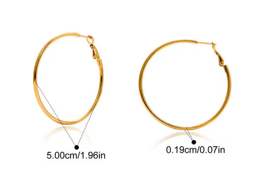 Argollas - PREMIUM | ✨Chapado en oro PVD 18K | 💦 Waterproof