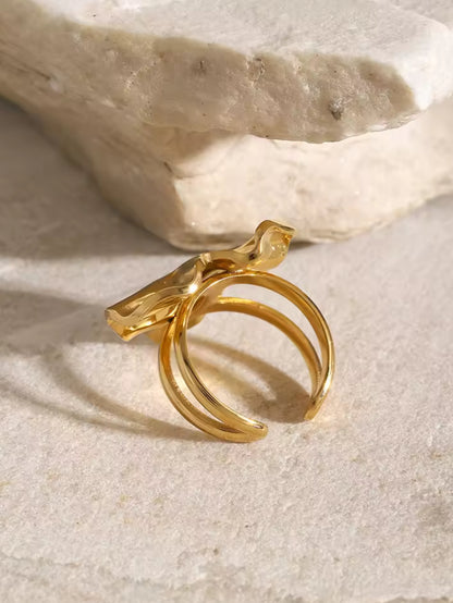 Anillo - PREMIUM | ✨Chapado en oro PVD 18K | 💦 Waterproof