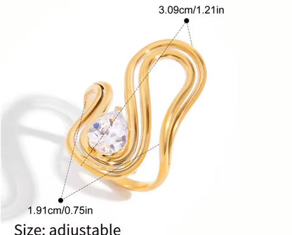 Anillo - PREMIUM | ✨Chapado en oro PVD 18K | 💦 Waterproof