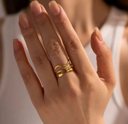 Anillo - PREMIUM | ✨Chapado en oro PVD 18K | 💦 Waterproof