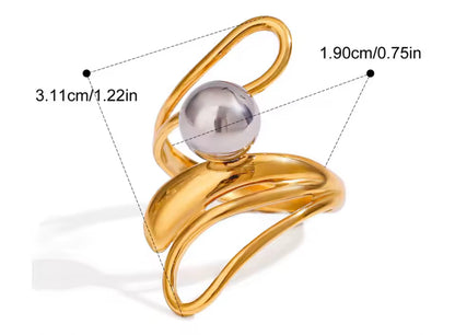 Anillo - PREMIUM | ✨Chapado en oro PVD 18K | 💦 Waterproof