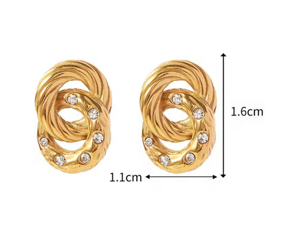 Aretes - PREMIUM | ✨Chapado en oro PVD 18K | 💦 Waterproof