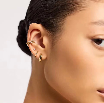 Earcuff - PREMIUM | ✨Chapado en oro PVD 18K | 💦 Waterproof