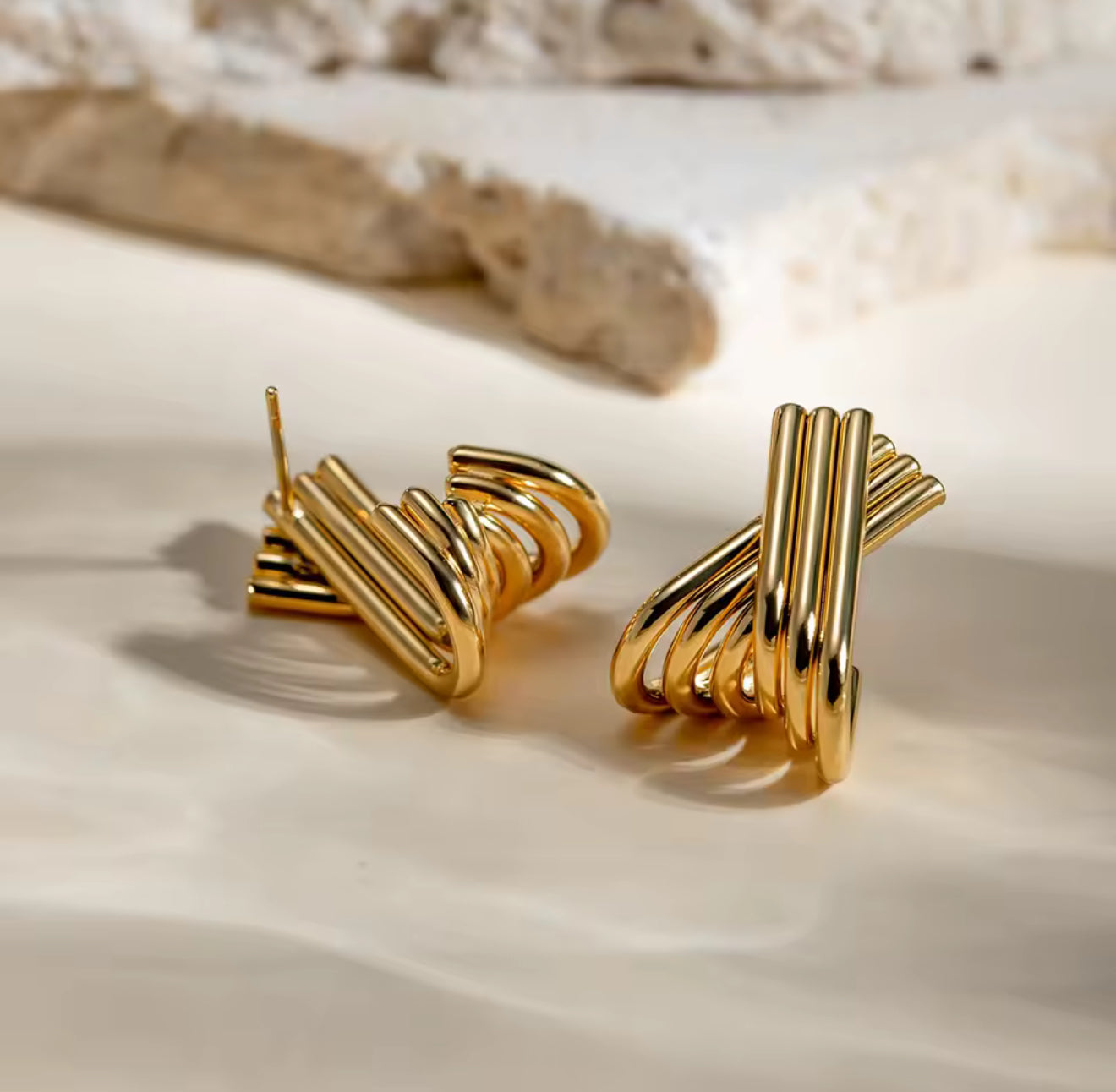 Aretes - PREMIUM | ✨Chapado en oro PVD 18K | 💦 Waterproof