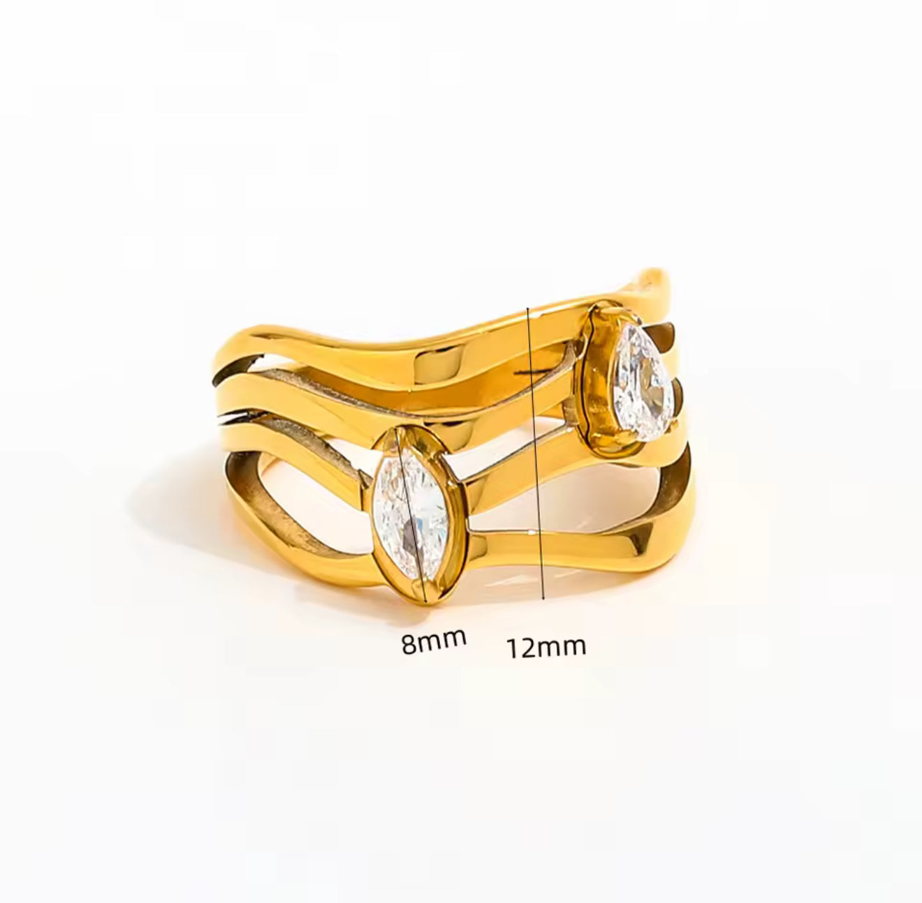 Anillo - PREMIUM | ✨Chapado en oro PVD 18K | 💦 Waterproof