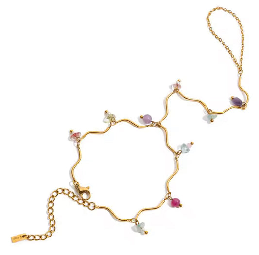 Pulsera con anillo - PREMIUM | ✨Chapado en oro PVD 18K | 💦 Waterproof