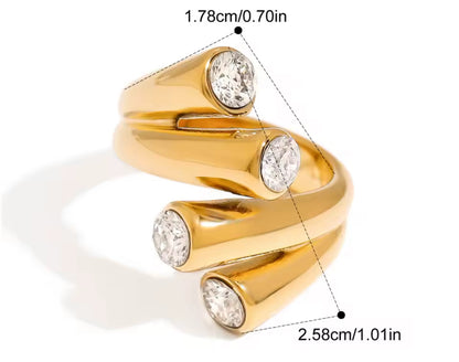 Anillo - PREMIUM | ✨Chapado en oro PVD 18K | 💦 Waterproof