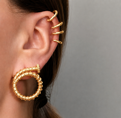 Ear cuff - PREMIUM | ✨Chapado en oro PVD 18K | 💦 Waterproof