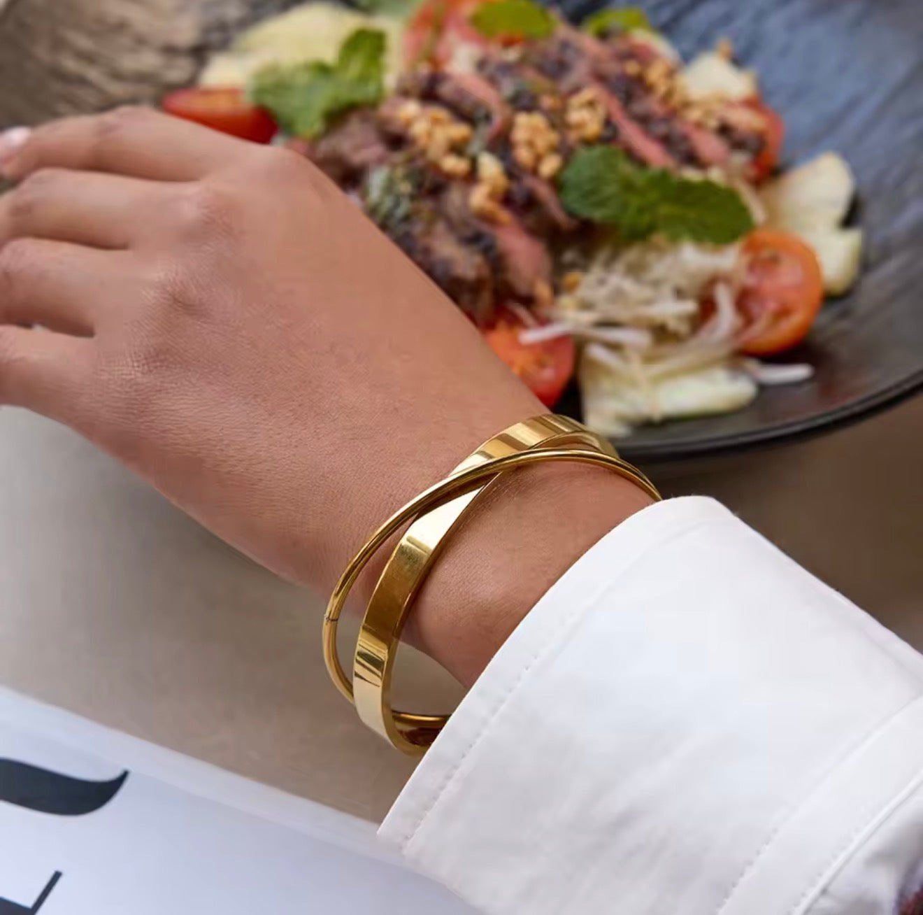 Brazalete - PREMIUM | ✨Chapado en oro PVD 18K | 💦 Waterproof
