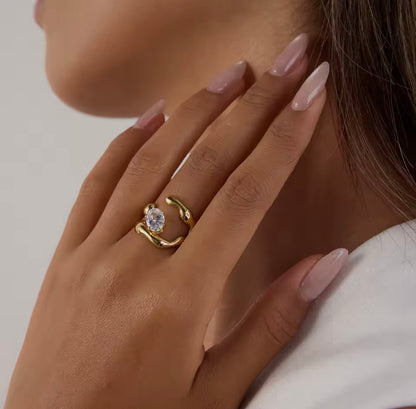Anillo - PREMIUM | ✨Chapado en oro PVD 18K | 💦 Waterproof