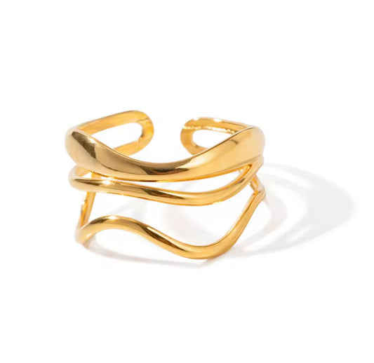 Anillo - PREMIUM | ✨Chapado en oro PVD 18K | 💦 Waterproof