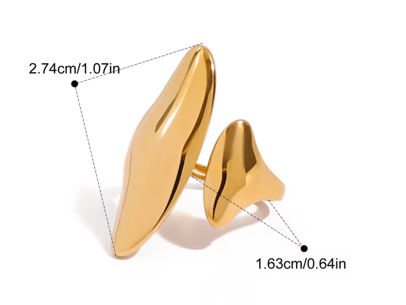 Anillo - PREMIUM | ✨Chapado en oro PVD 18K | 💦 Waterproof