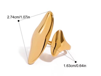 Anillo - PREMIUM | ✨Chapado en oro PVD 18K | 💦 Waterproof