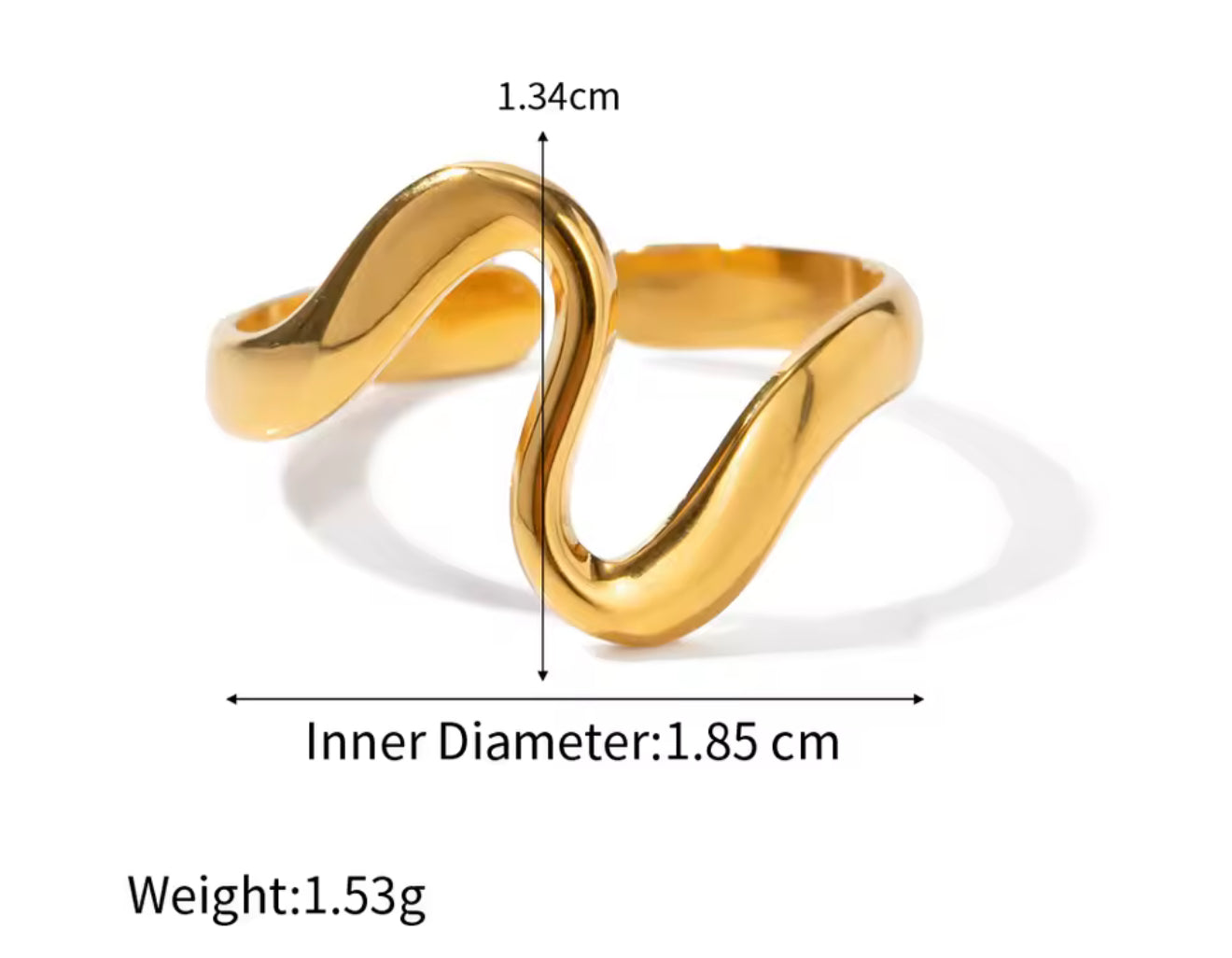 Anillo - PREMIUM | ✨Chapado en oro PVD 18K | 💦 Waterproof