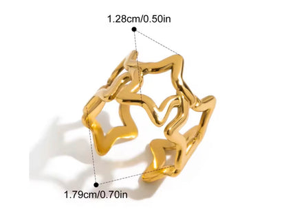 Anillo - PREMIUM | ✨Chapado en oro PVD 18K | 💦 Waterproof