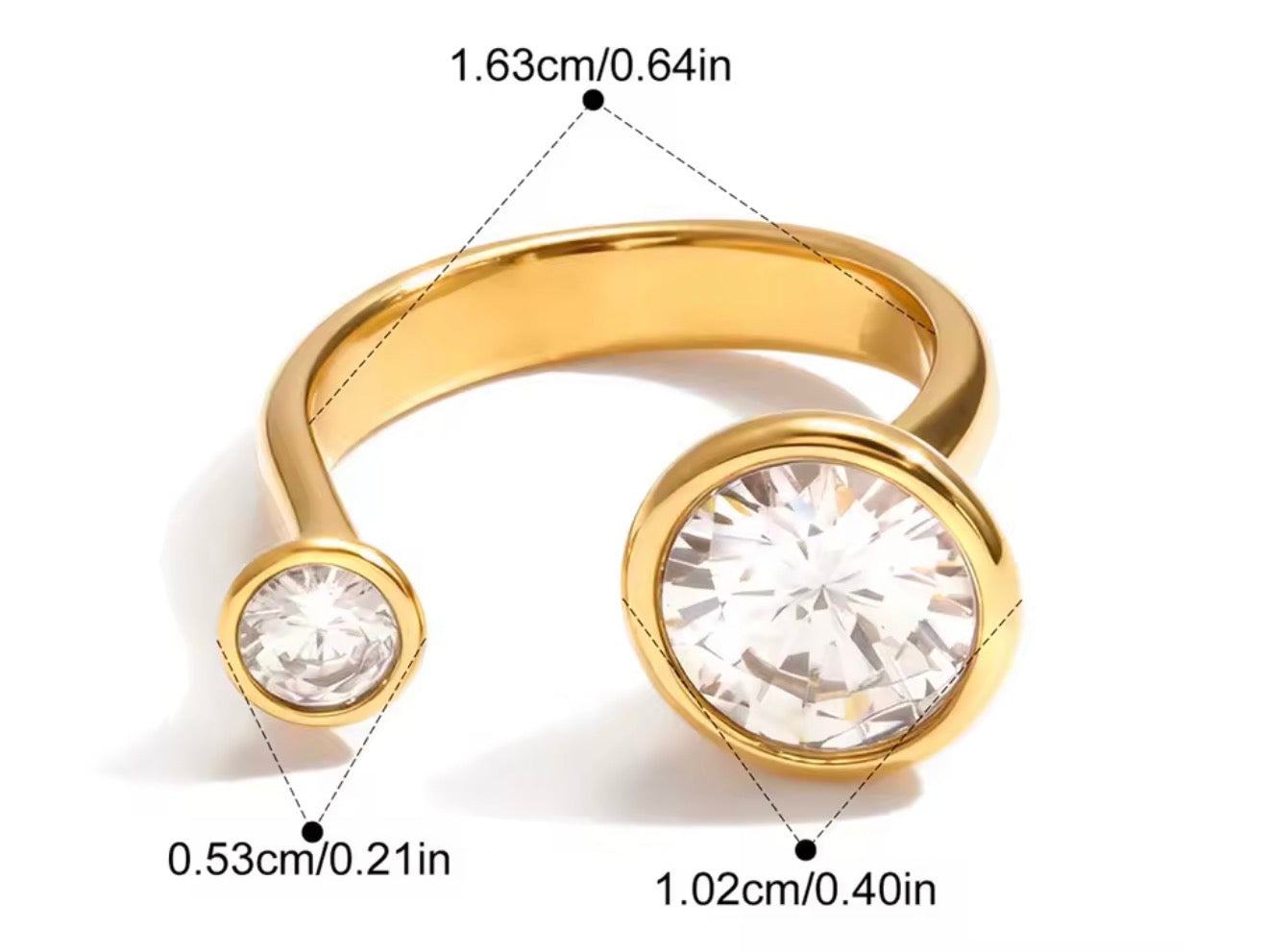 Anillo - PREMIUM | ✨Chapado en oro PVD 18K | 💦 Waterproof