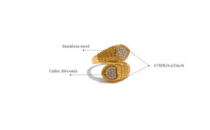 Anillo - PREMIUM | ✨Chapado en oro PVD 18K | 💦 Waterproof