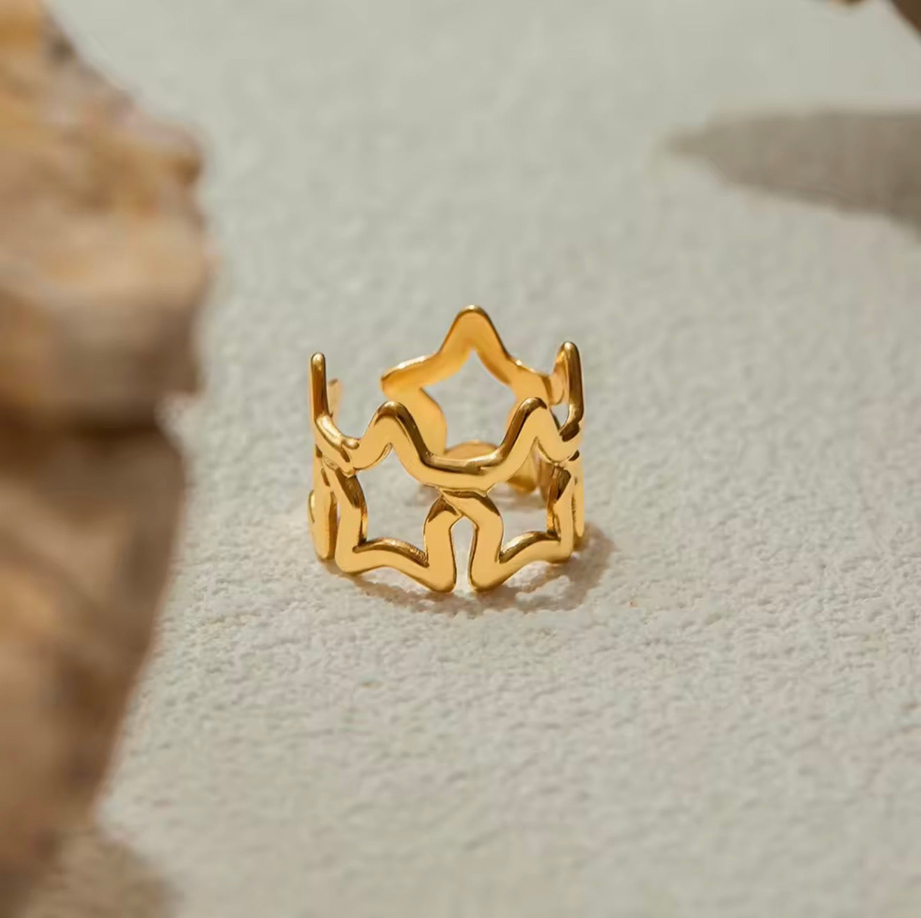 Anillo - PREMIUM | ✨Chapado en oro PVD 18K | 💦 Waterproof