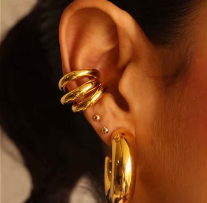 Ear cuff - PREMIUM | ✨Chapado en oro PVD 18K | 💦 Waterproof