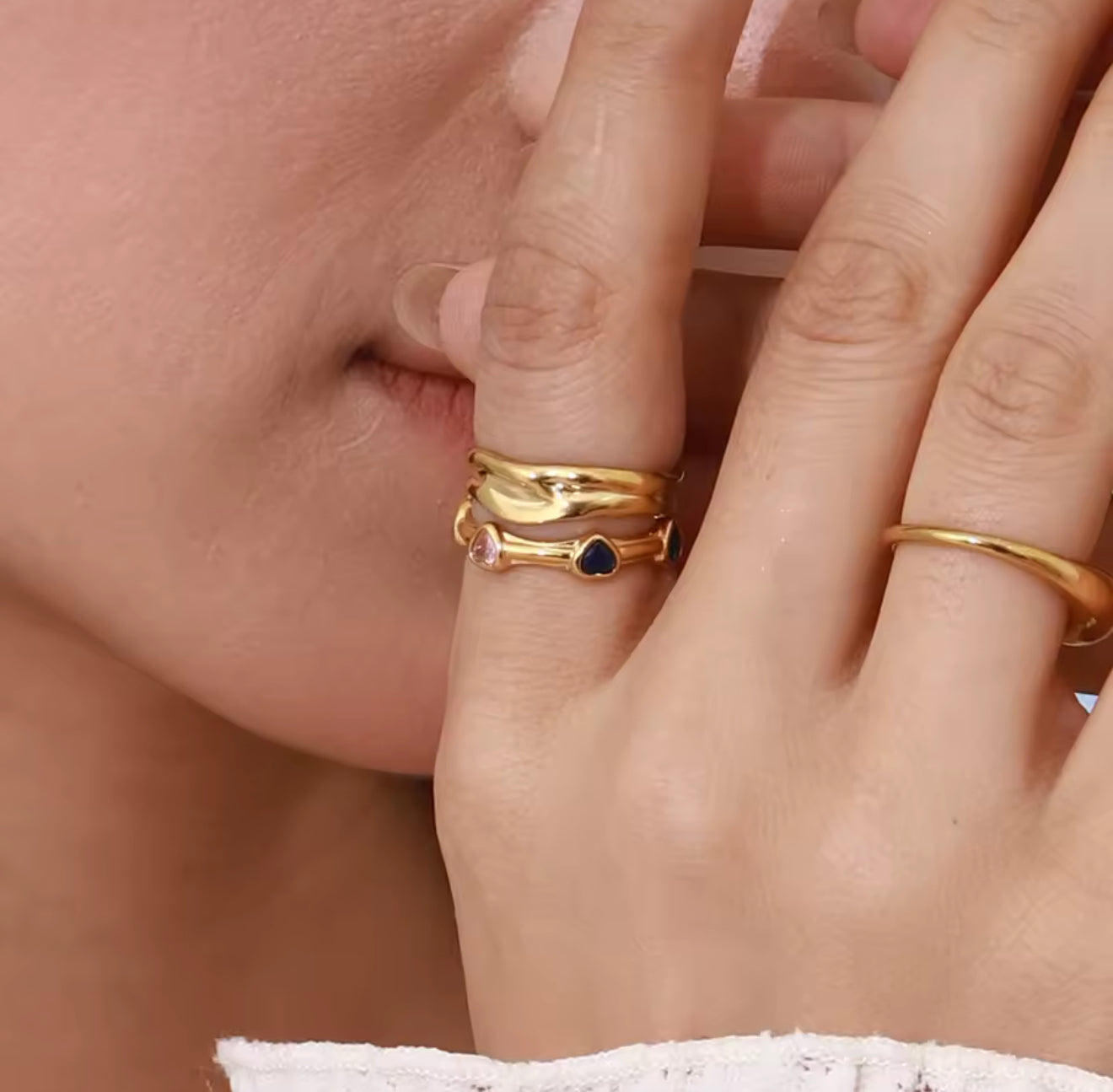 Anillo - PREMIUM | ✨Chapado en oro PVD 18K | 💦 Waterproof