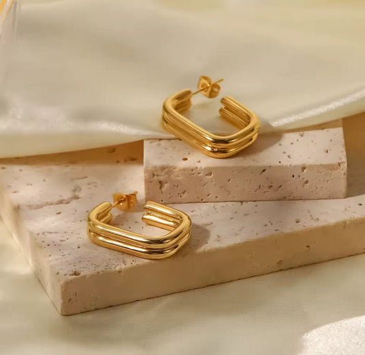 Aretes - PREMIUM | ✨Chapado en oro PVD 18K | 💦 Waterproof