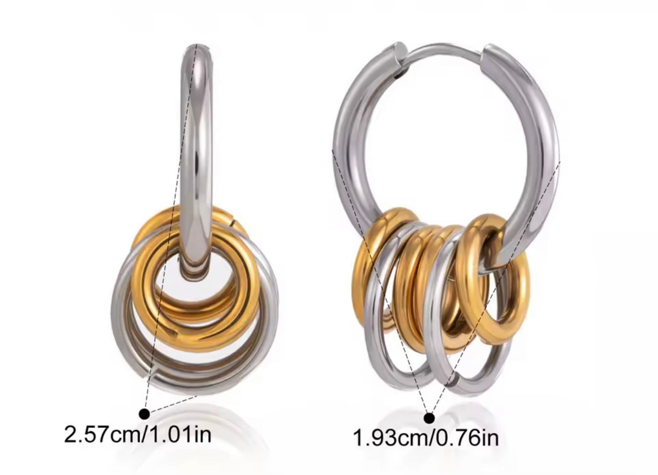 Aretes - PREMIUM | ✨Chapado en oro PVD 18K | 💦 Waterproof