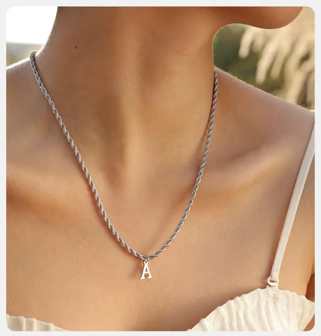 Collar letras - TOP | 🛡️Acero inoxidable