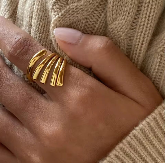 Anillo - PREMIUM | ✨Chapado en oro PVD 18K | 💦 Waterproof