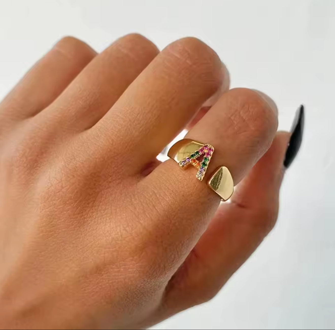 Anillo Letra P - TOP | 🛡️Acero inoxidable