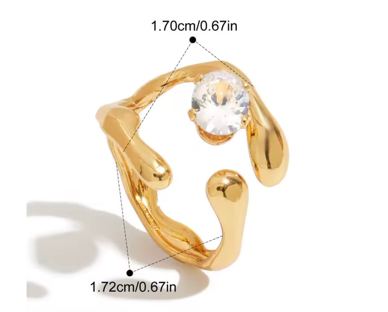 Anillo - PREMIUM | ✨Chapado en oro PVD 18K | 💦 Waterproof
