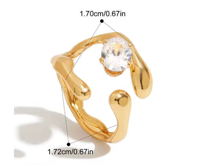 Anillo - PREMIUM | ✨Chapado en oro PVD 18K | 💦 Waterproof