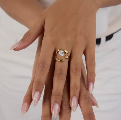 Anillo - PREMIUM | ✨Chapado en oro PVD 18K | 💦 Waterproof