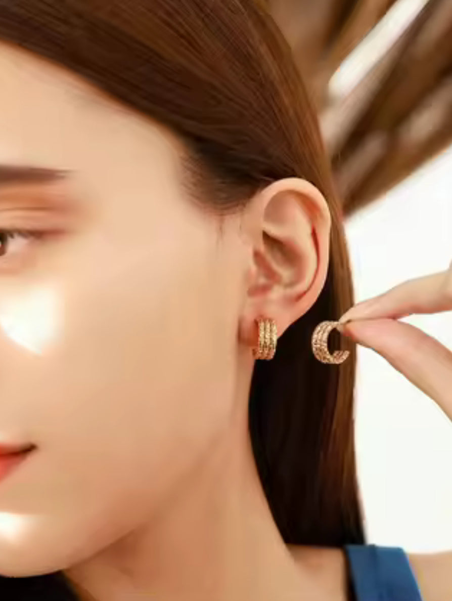 Aretes - PREMIUM | ✨Chapado en oro PVD 18K | 💦 Waterproof